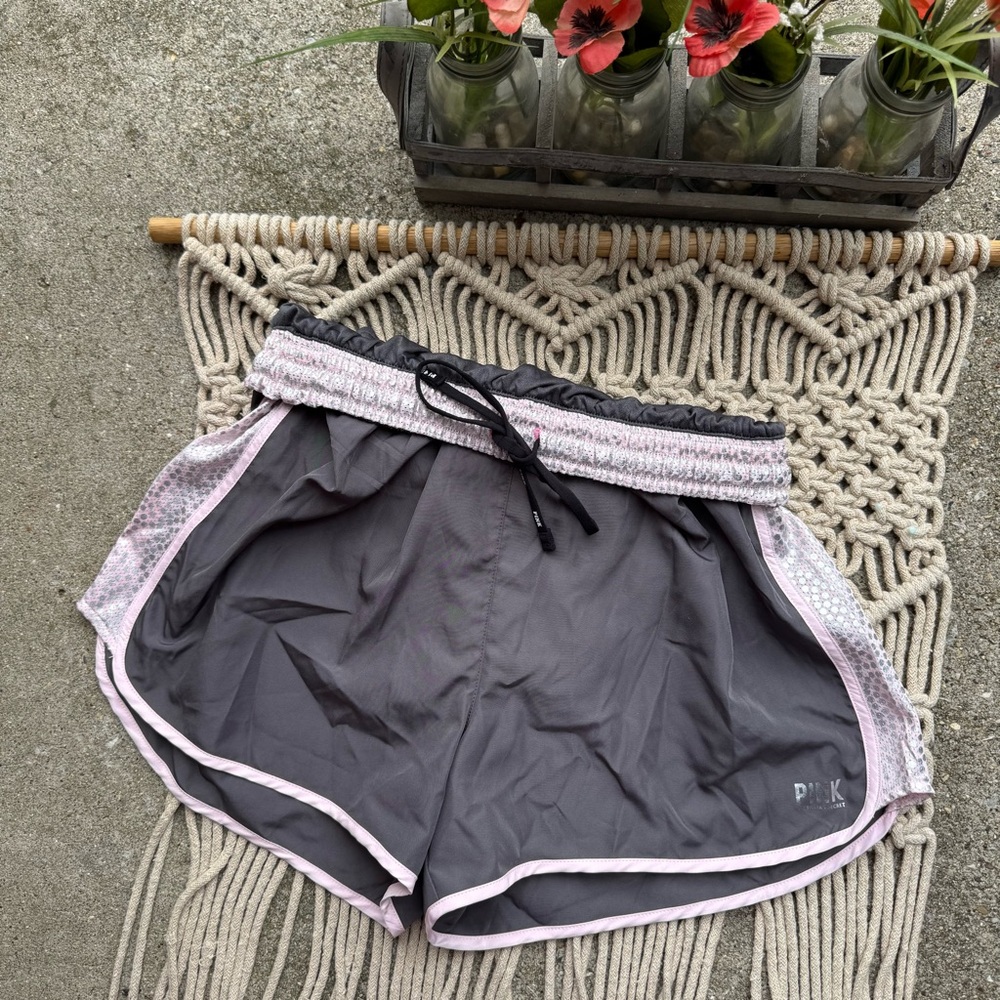 NWT PINK Victoria’s Secret Grey Athletic Shorts Size Small